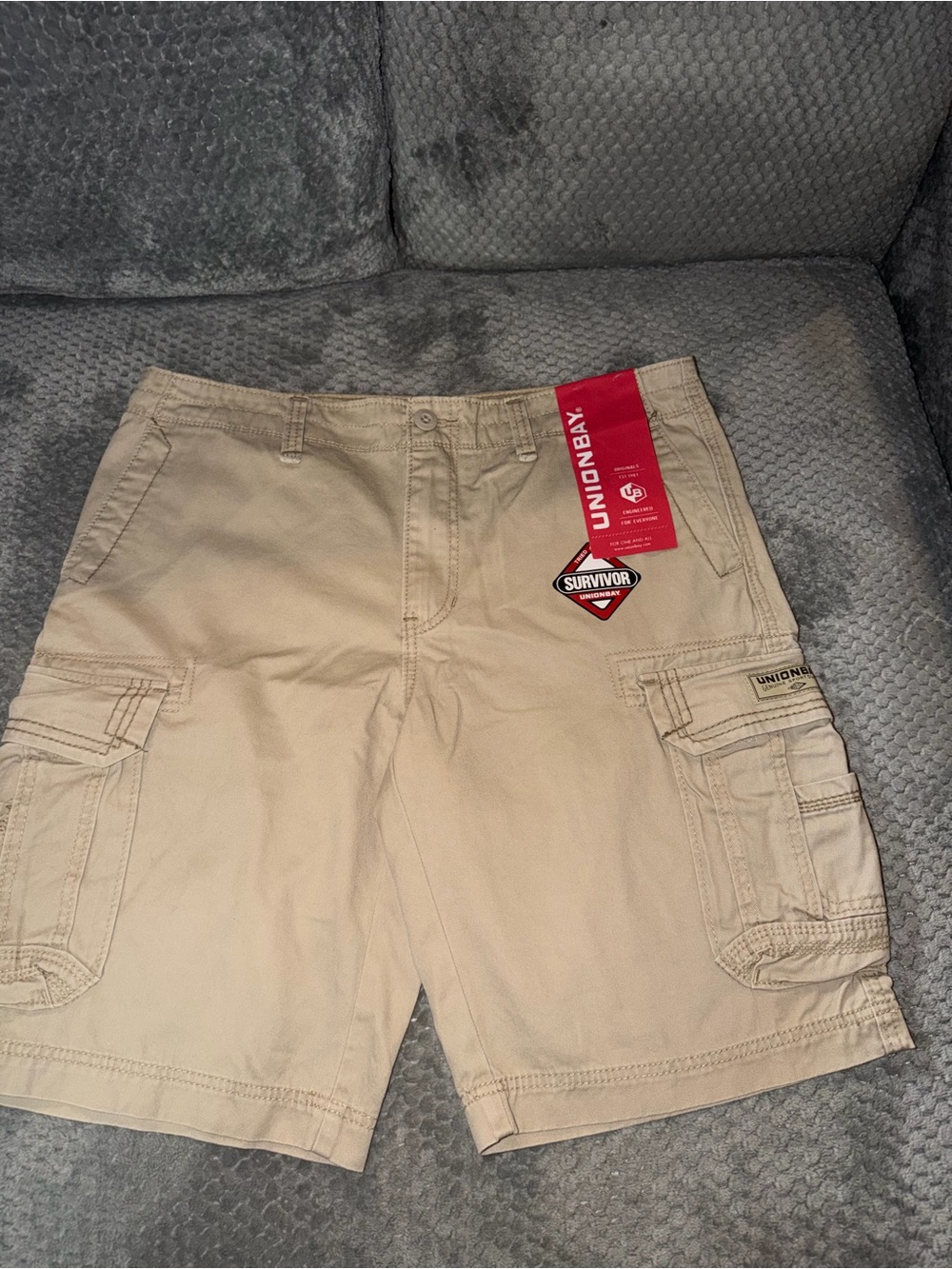 Unionbay Men’s Survivor Cargo Shorts - Khaki NWT